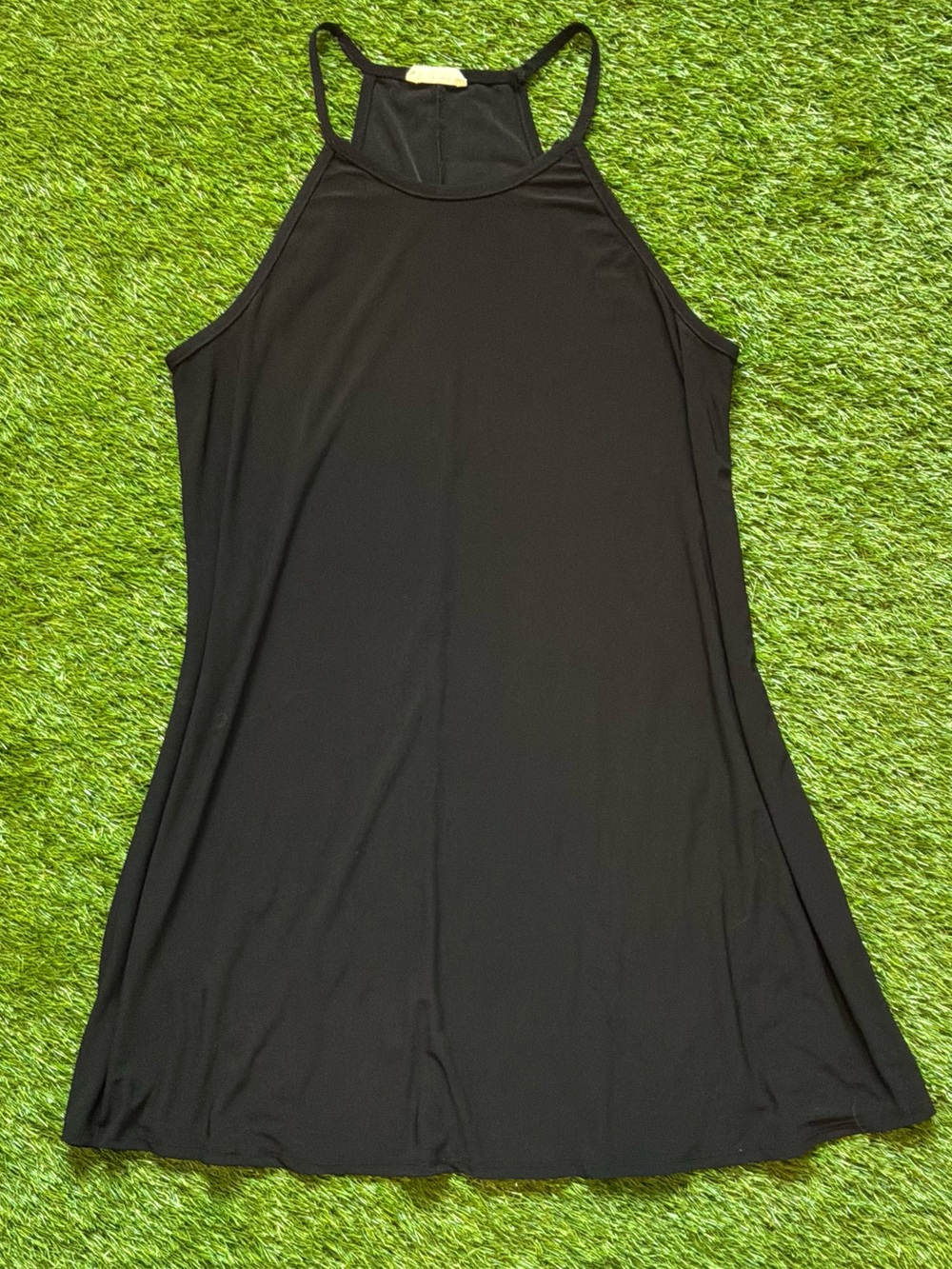 PINC Black Racerback Swing Mini Dress Large